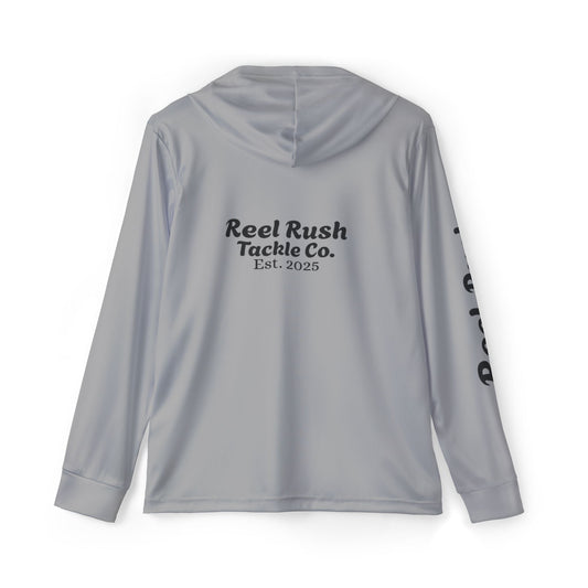 ReelRush Men's Hooded Fishing Shirt (Grey)