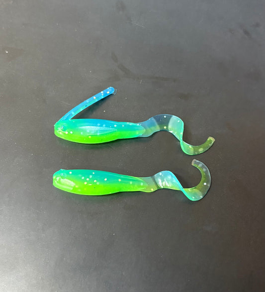 2 Inch Baja Bass Slab Twister (Pack Of 10)