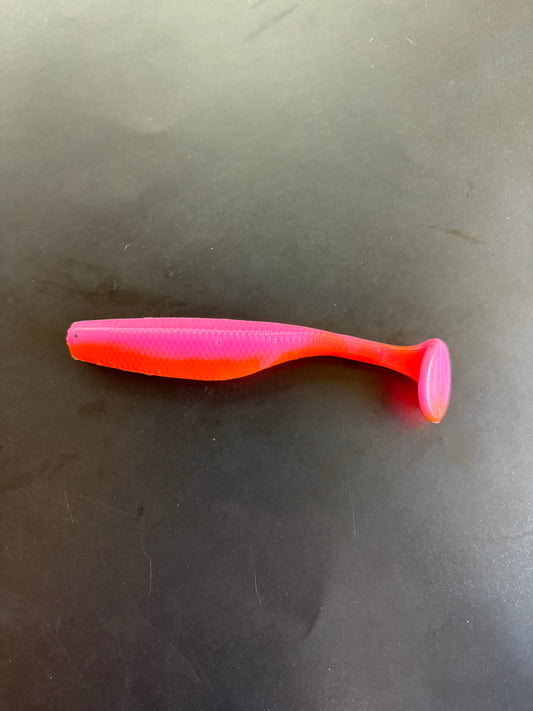 3.8 Inch Orange Sherbet Paddle-Tail (Pack Of 6)