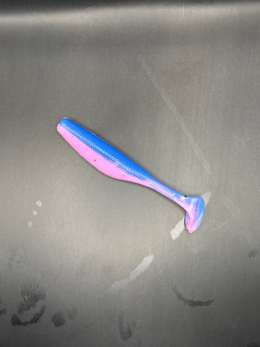 3.8 Inch Cotton-Candy Paddle-Tails (Pack Of 6)