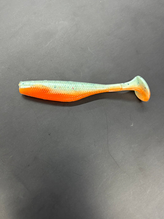 3.8 Inch Pumpkin Seed Paddle-Tails (Pack Of 6)