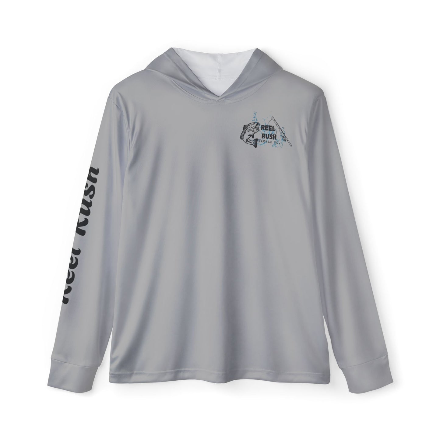 ReelRush Men's Hooded Fishing Shirt (Grey)