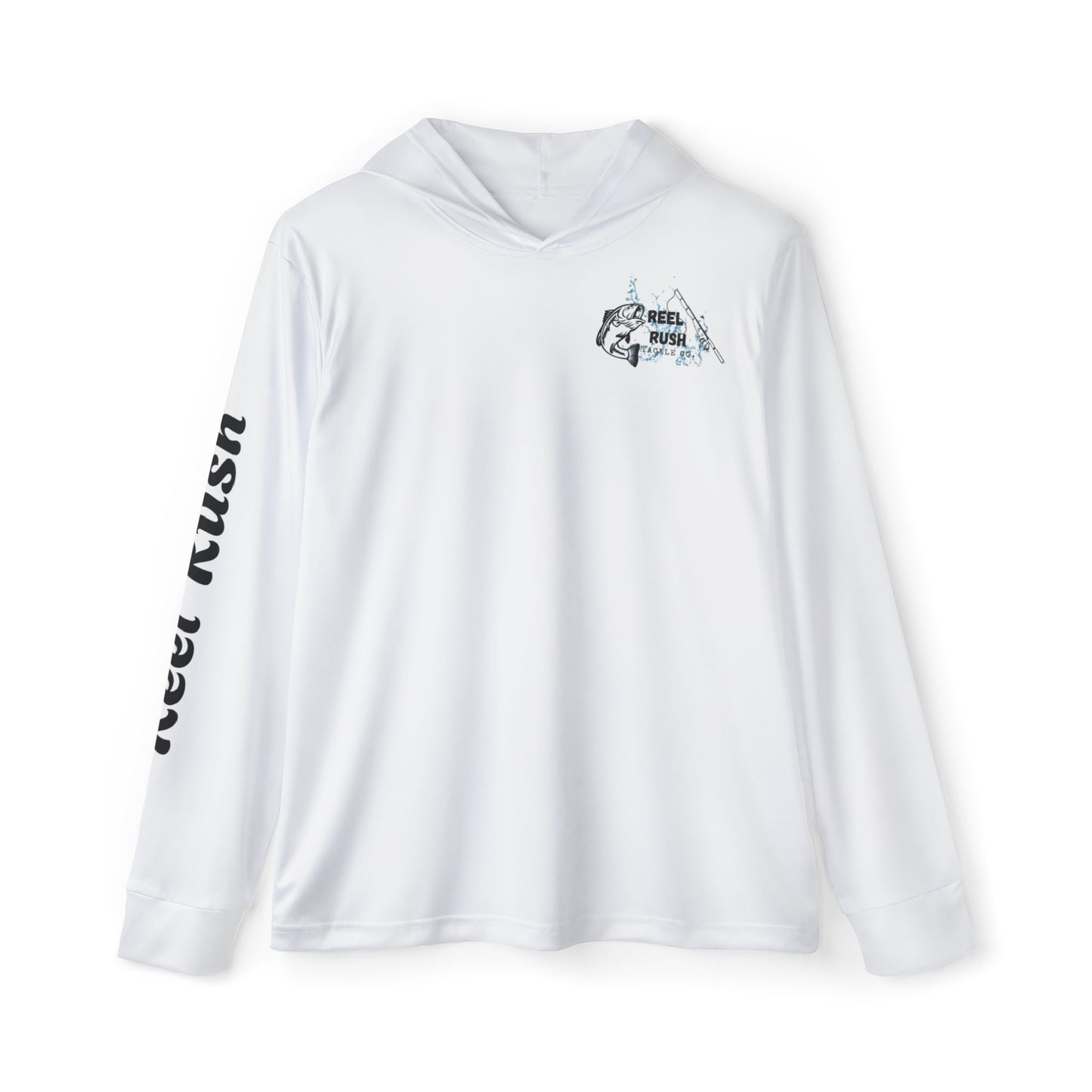 ReelRush Men's Hooded Fishing Shirt (White)