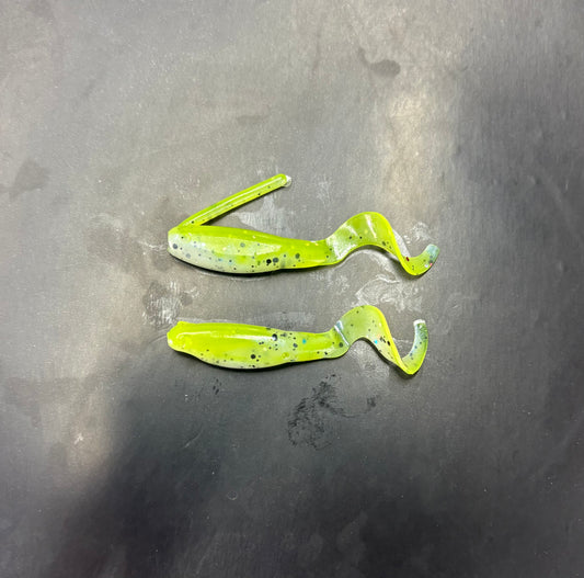 2 Inch Electric Shad Slab Twister (Pack Of 10)