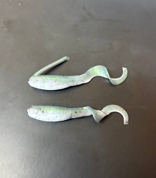 2 Inch Black Crappie Slab Twister (Pack Of 10)